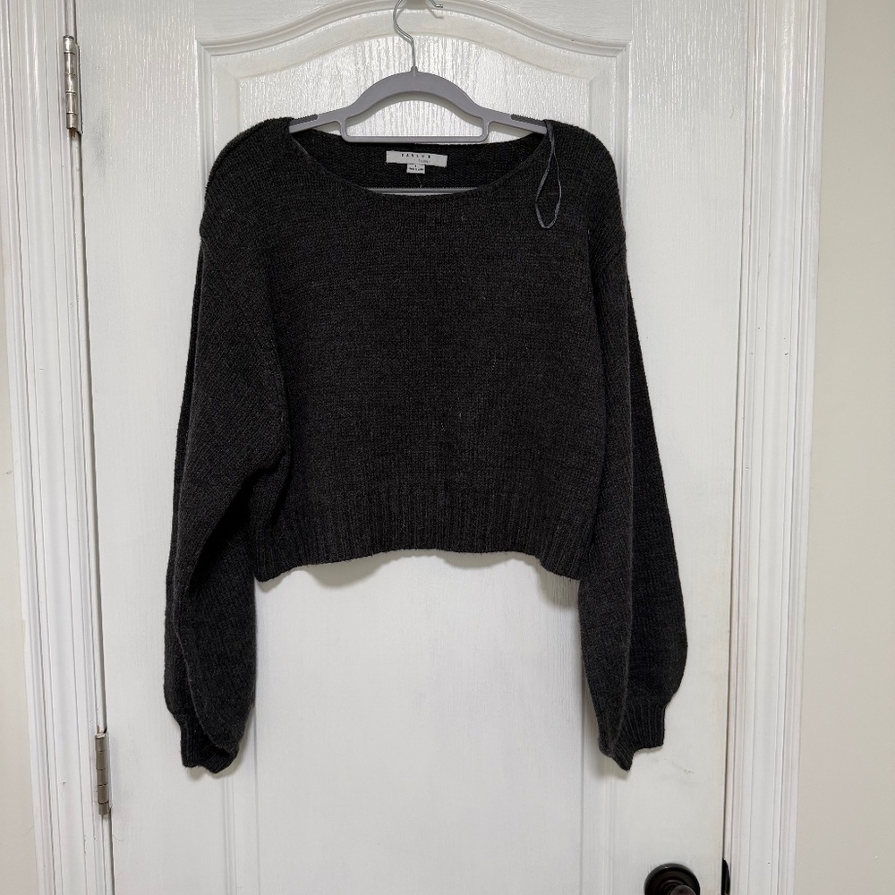 Dark Grey Cropped Sweater